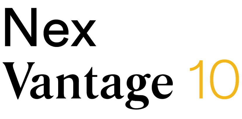 text logo for NexVantage 10